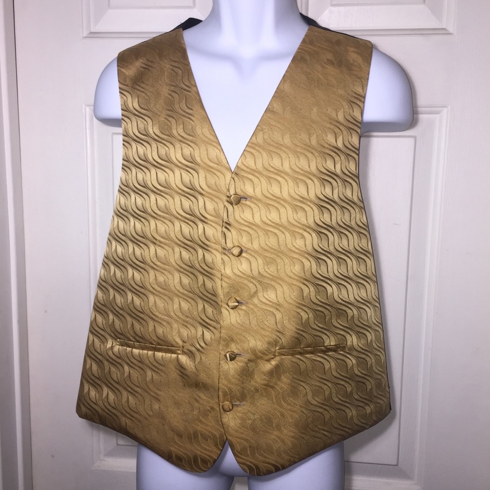 Vintage Bachrach 100% Silk Gold Vest